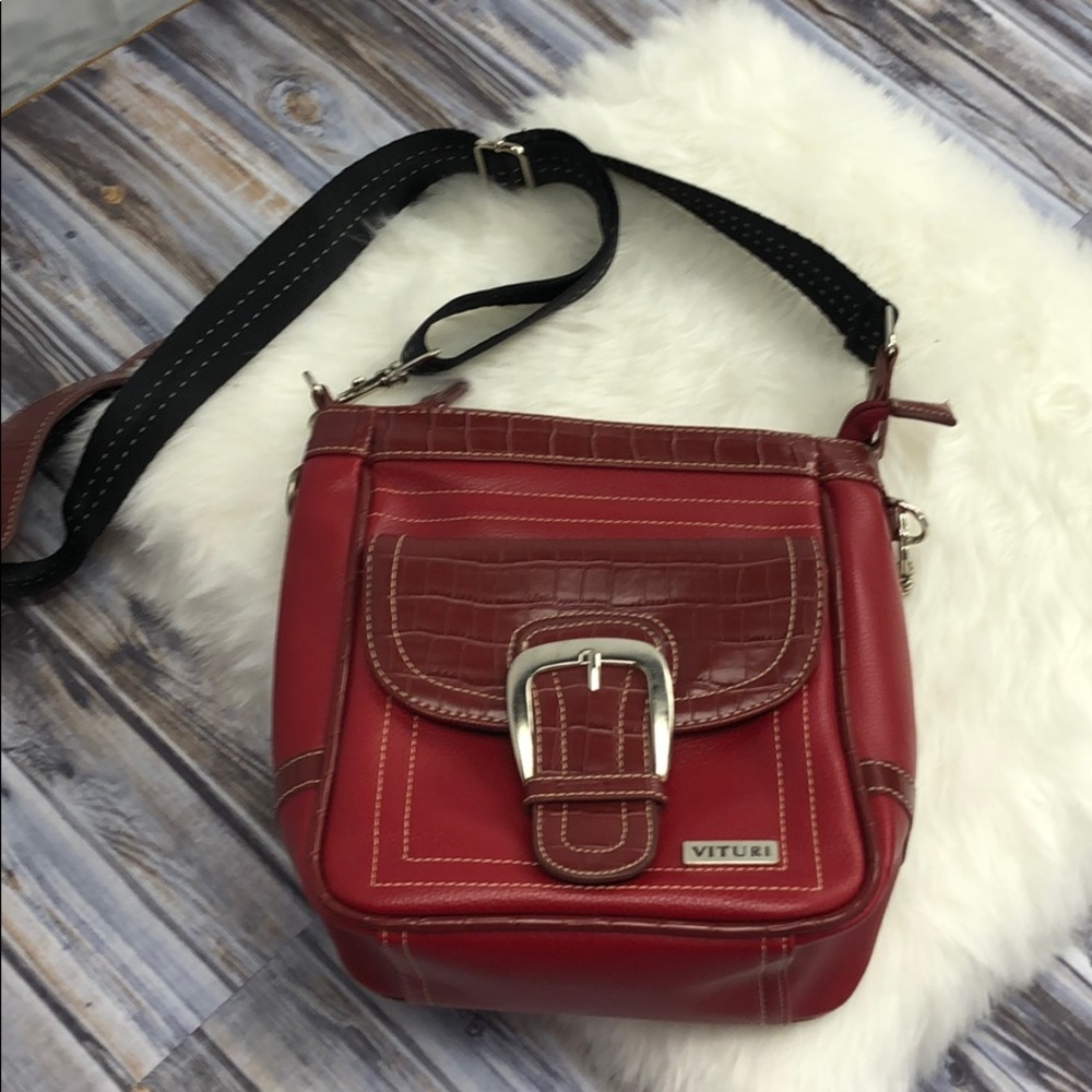 Vituri Red Crossbody Adjustable Organizer Bag